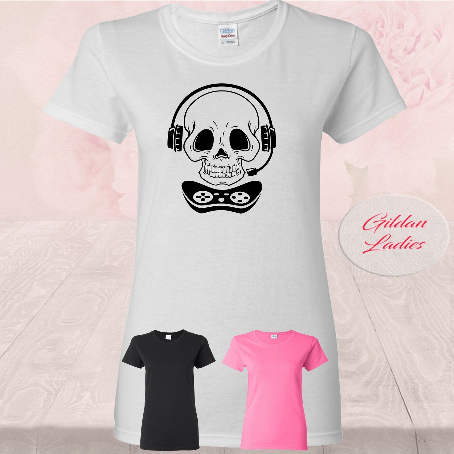 Gamer Skull Boy, Controller Headset, Shirt