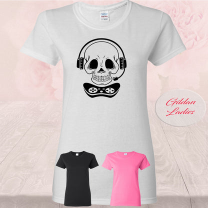 Gamer Skull Boy, Controller Headset, Shirt