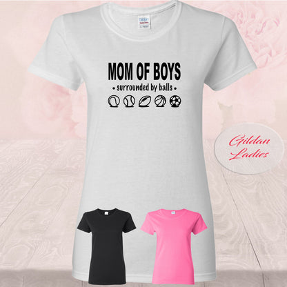 Mom Of Boys, Surrounded by balls, Shirt