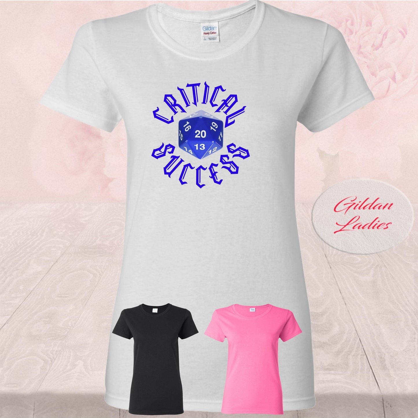Gamer Critical Success, 20 Sided Dice, Shirt