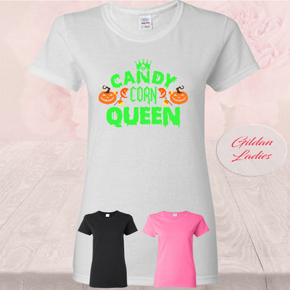 Candy Corn Queen, Halloween, T-Shirt