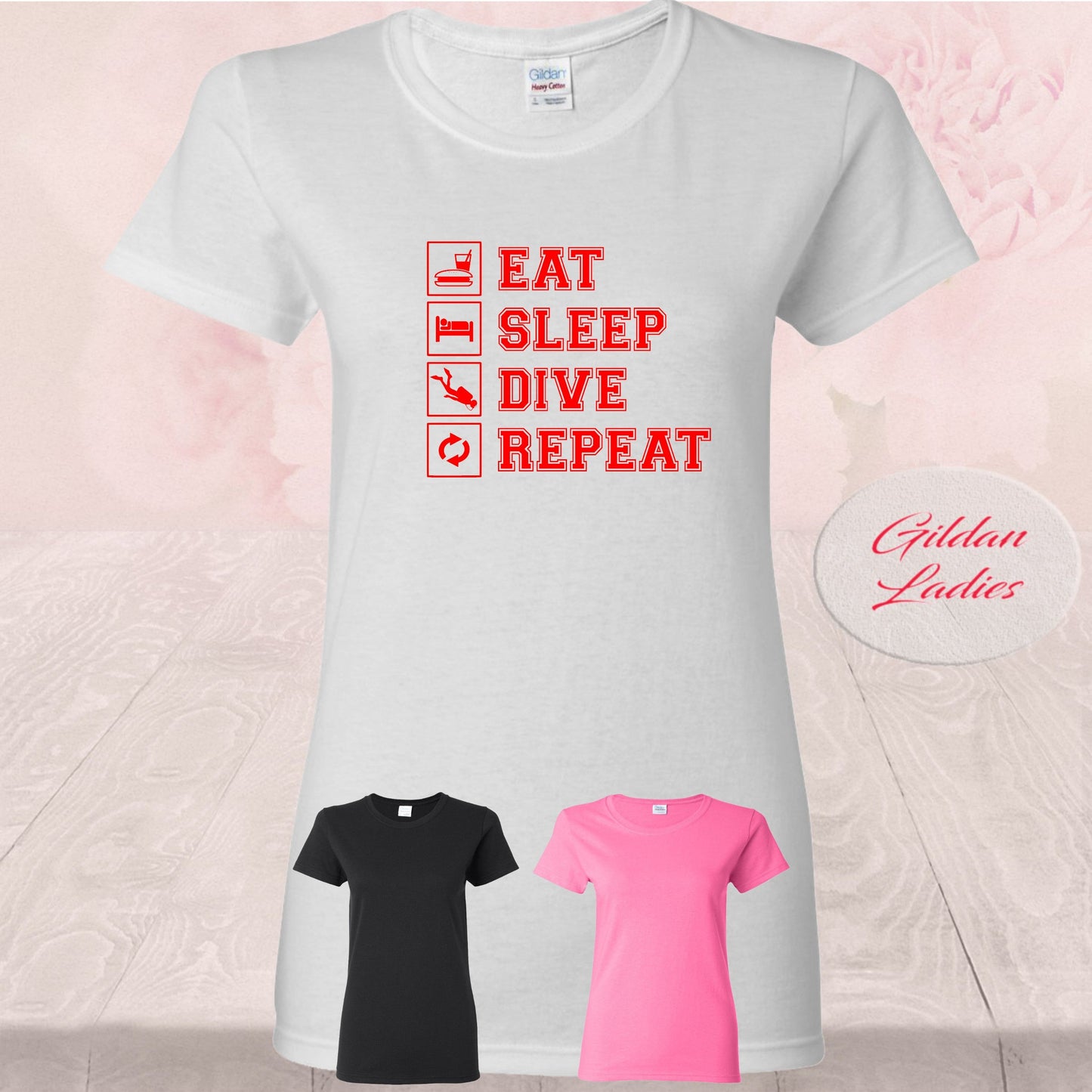 Eat Sleep Dive Repeat, T Shirt
