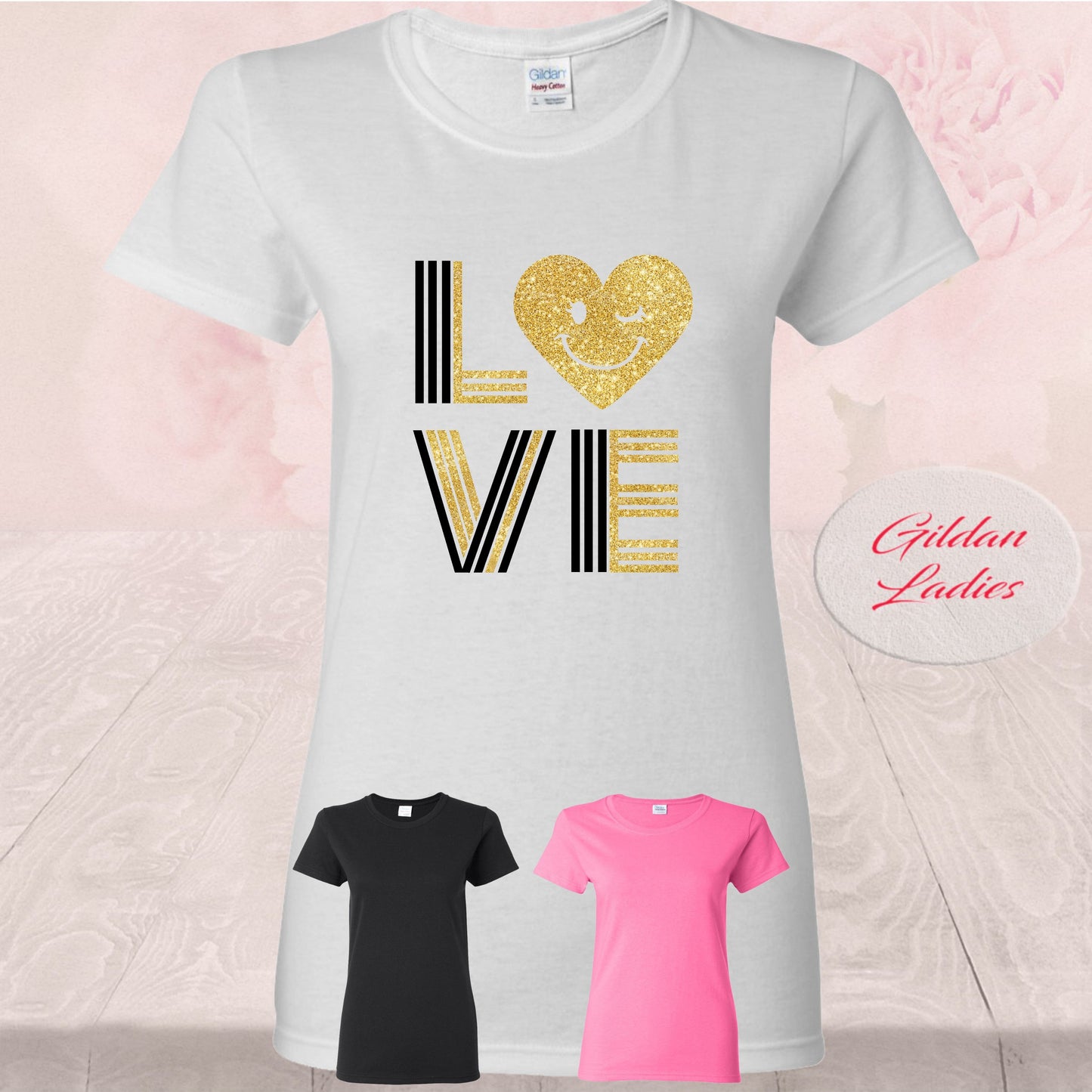 Glitter Love Happy Heart, Shirts