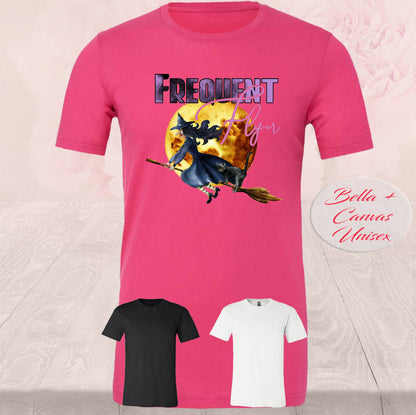 Frequent Flyer Witch Broomstick, T-Shirt