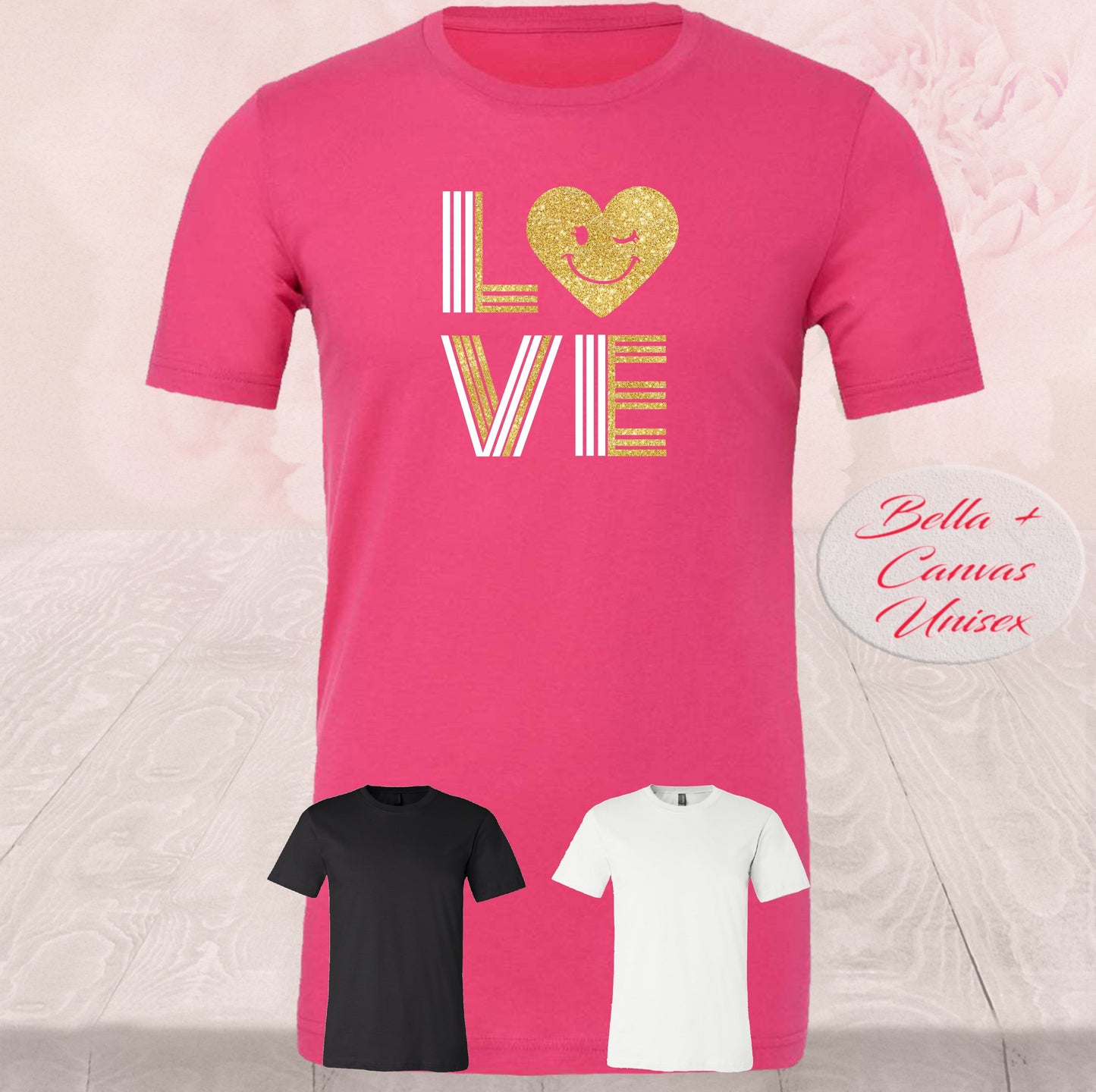 Glitter Love Happy Heart, Shirts