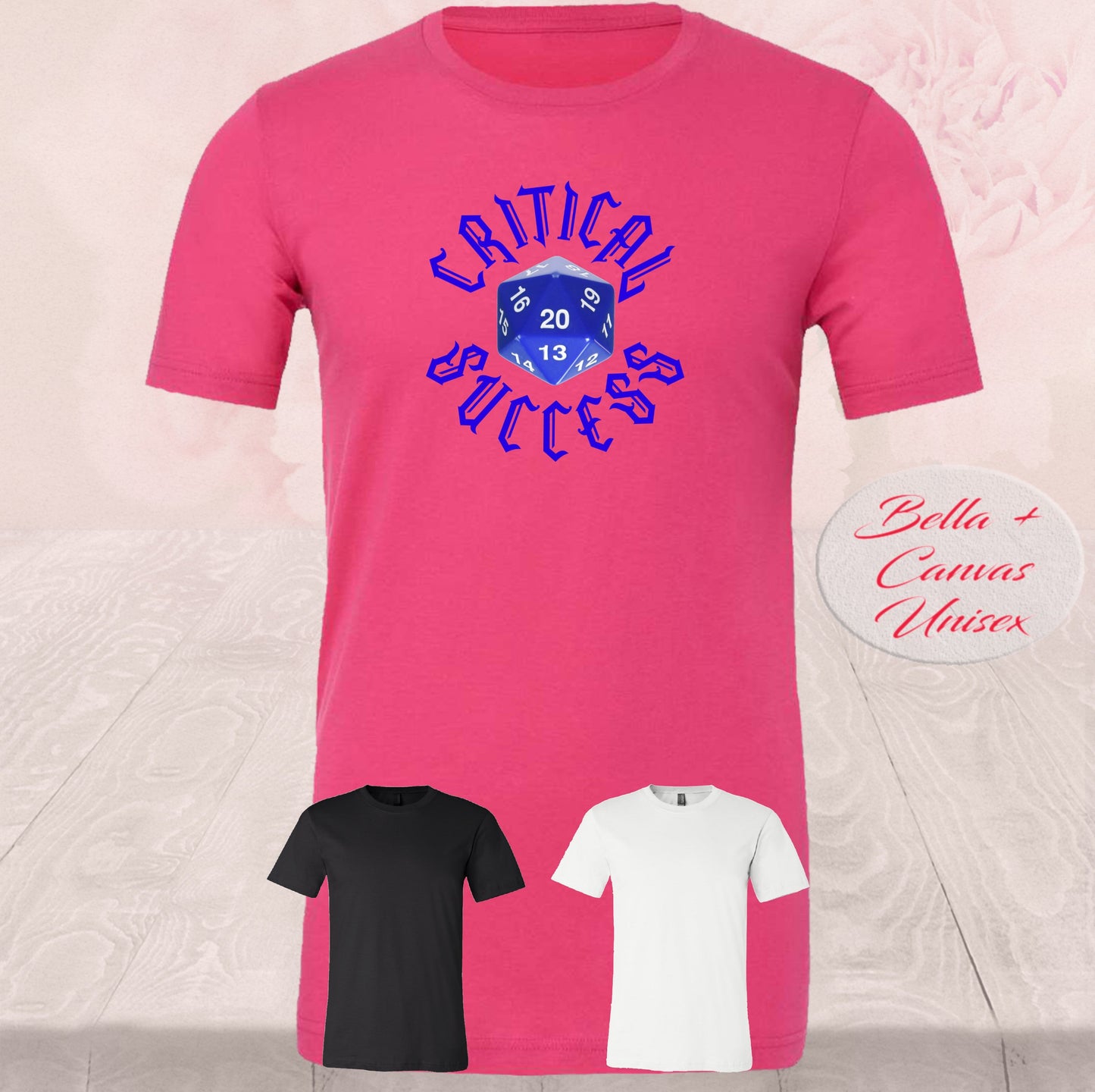 Gamer Critical Success, 20 Sided Dice, Shirt