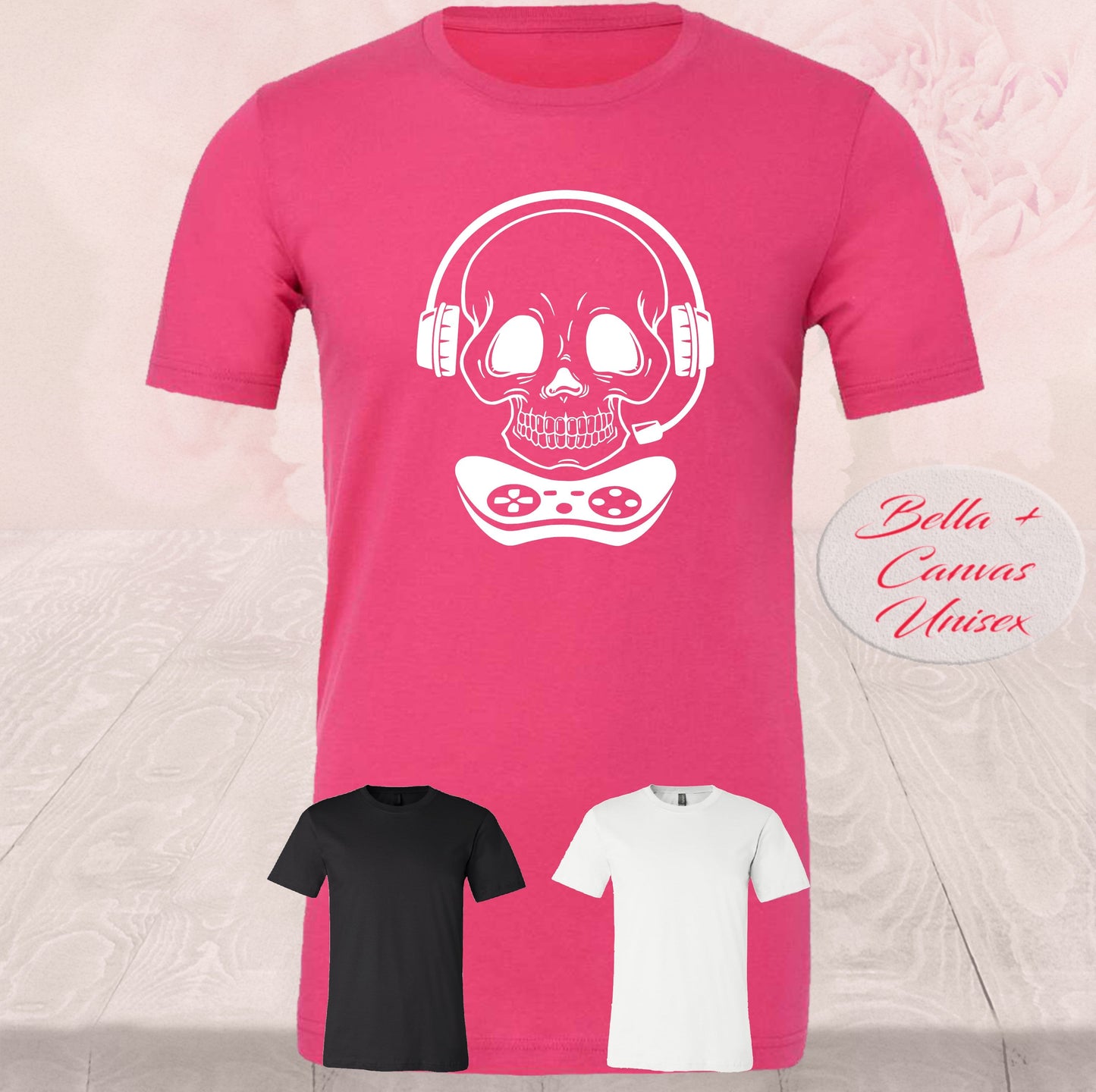 Gamer Skull Boy, Controller Headset, Shirt