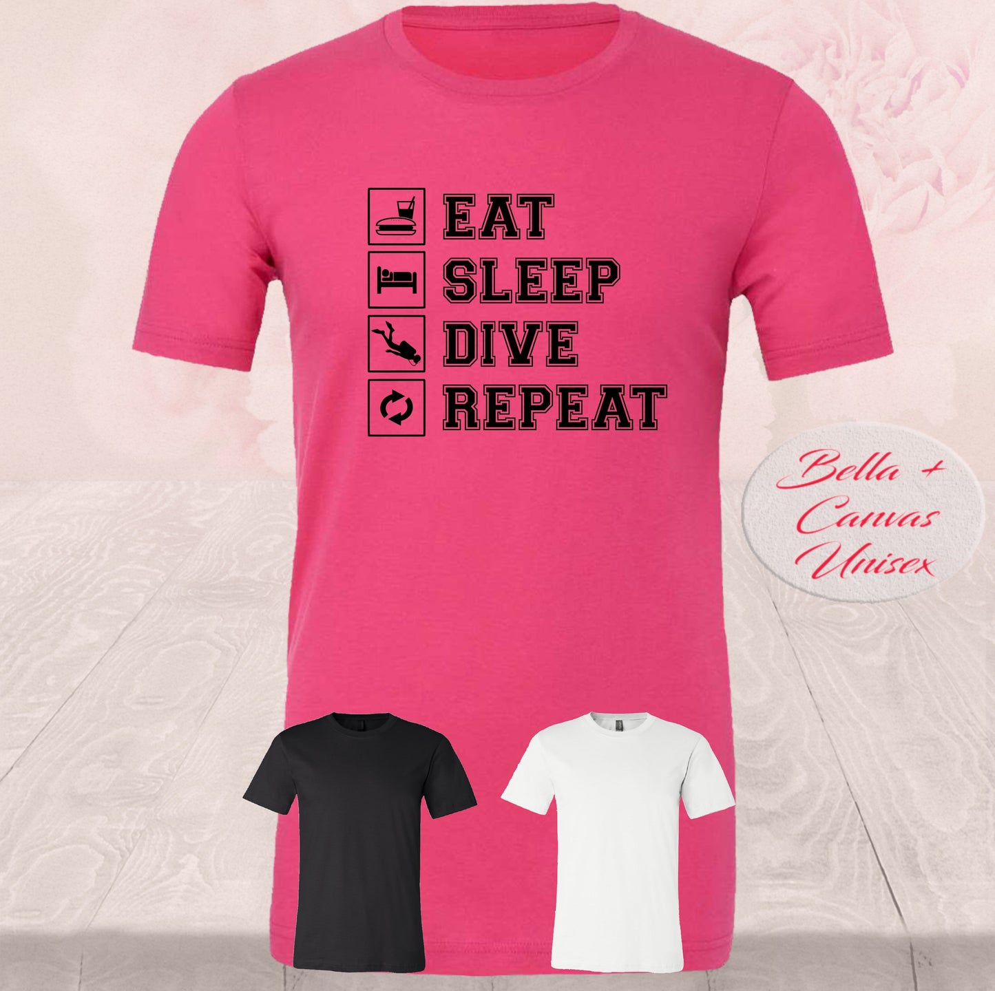 Eat Sleep Dive Repeat, T Shirt