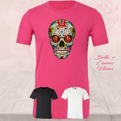 Sugar Skull With Roses, Day of the Dead, Shirt