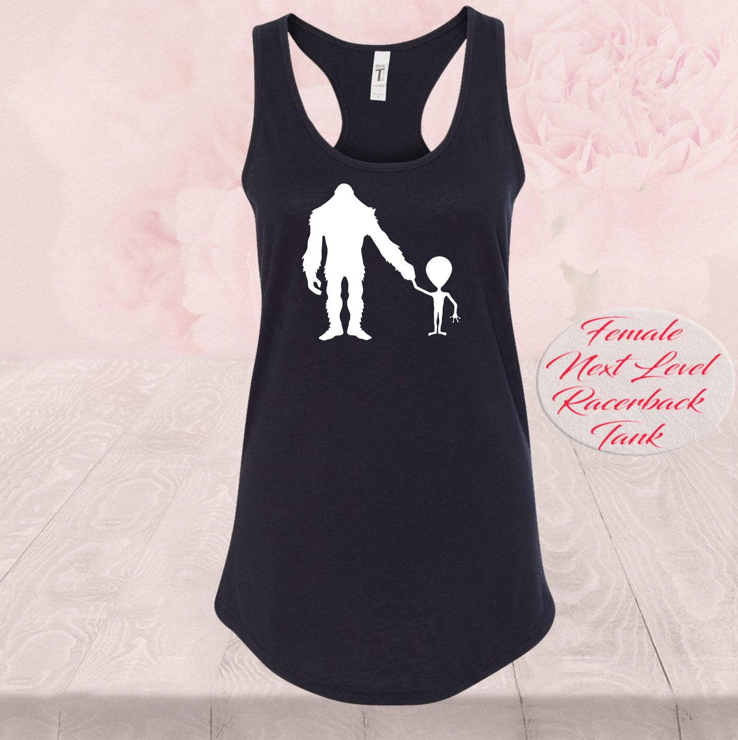 Bigfoot And Alien Holding Hands, Shirt