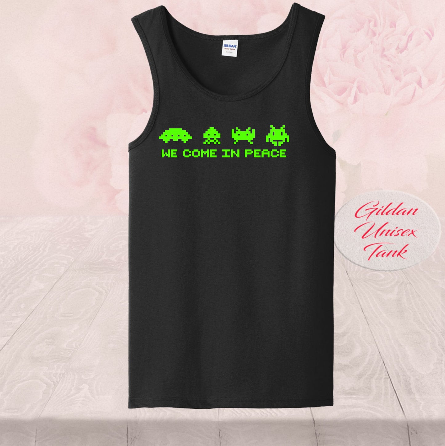 Space Invaders We Come In Peace, Shirts