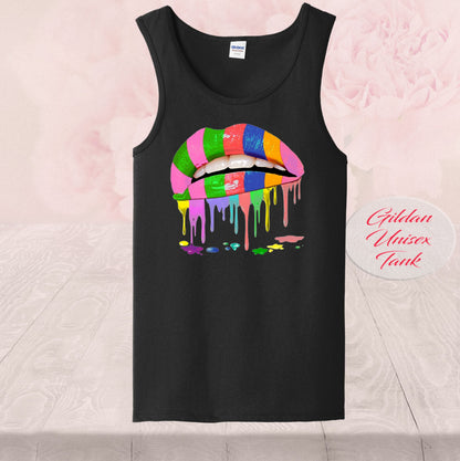 Rainbow Lips Dripping Lips, Shirts