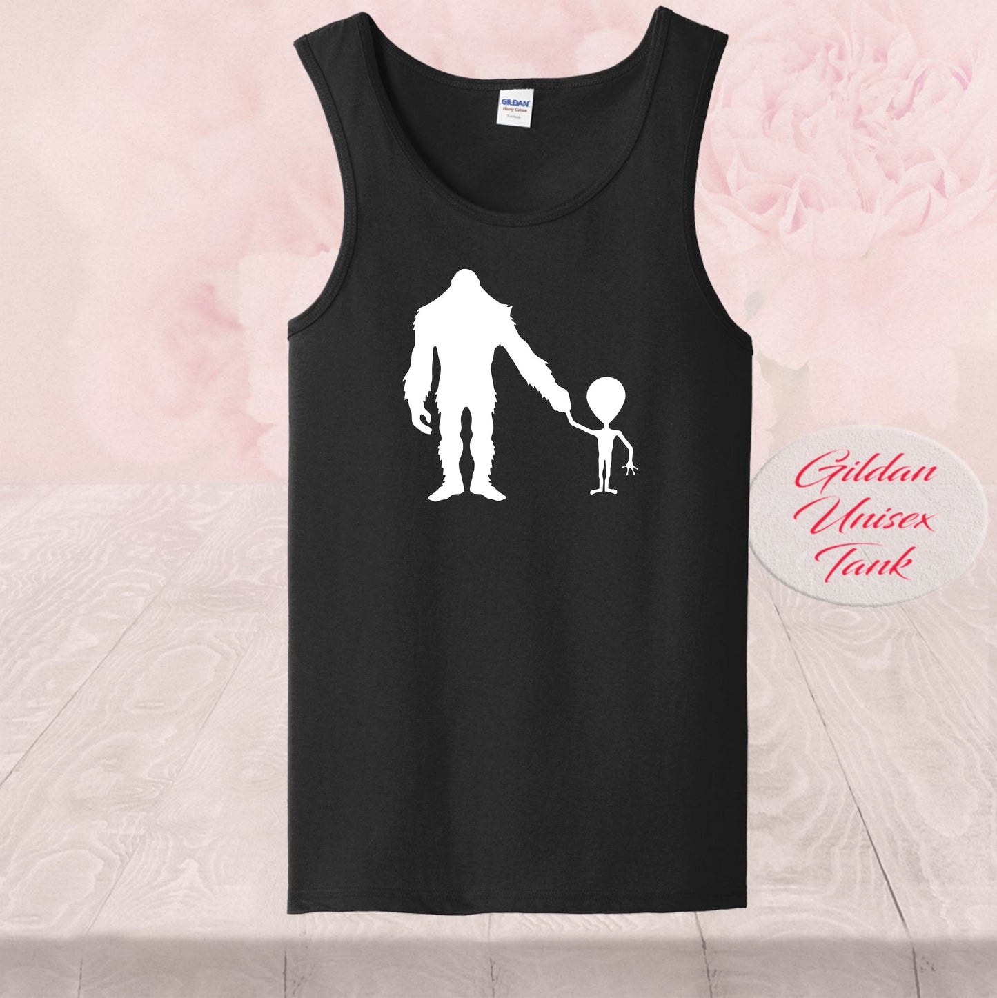 Bigfoot And Alien Holding Hands, Shirt