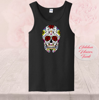 Sugar Skull With Roses, Dia de Muertos, Shirt