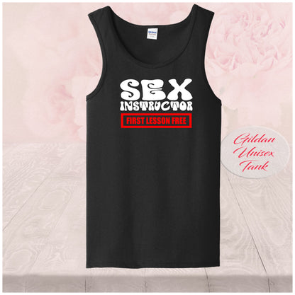Sex Instructor, First Lesson Free, Shirts