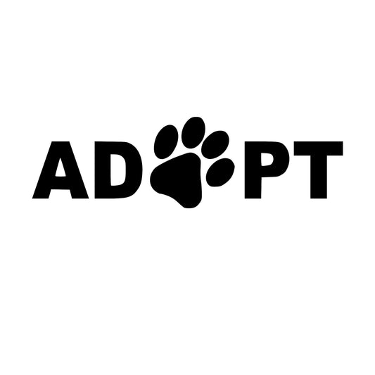 Adopt, Pet Paw, Sticker Decal