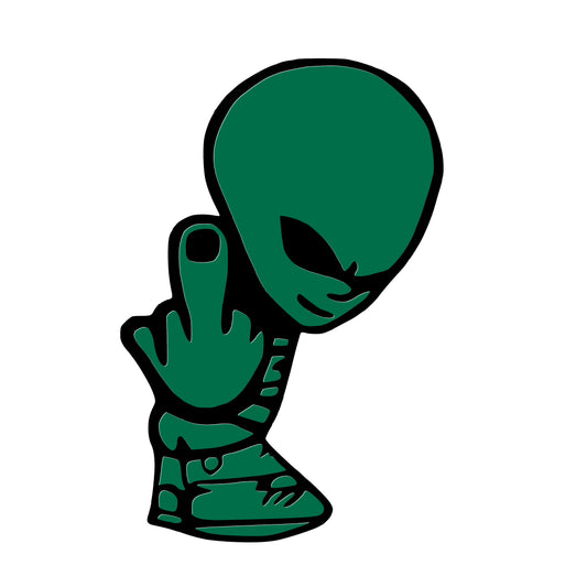 Alien Middle Finger Vinyl, Decal Sticker