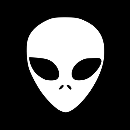 Alien Head, Decal Sticker