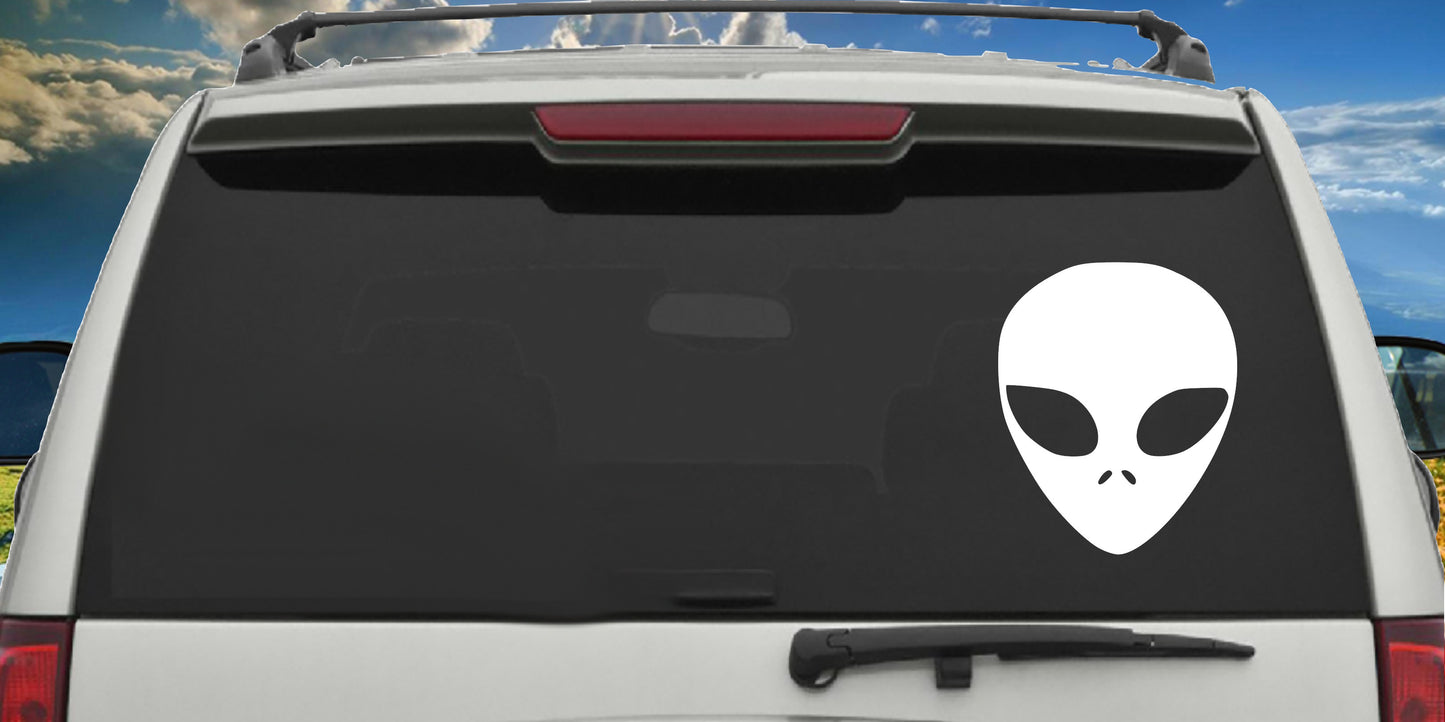 Alien Head, Decal Sticker