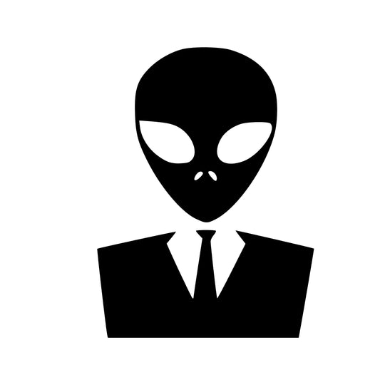 Alien In A Suit, Decal Sticker