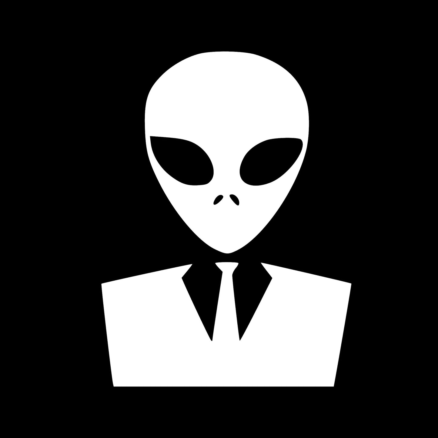 Alien In A Suit, Decal Sticker