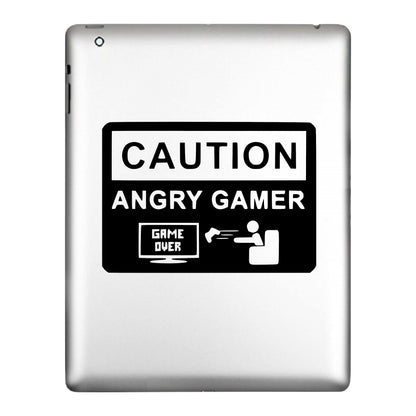 Caution Angry Gamer Game Over, Decal Sticker