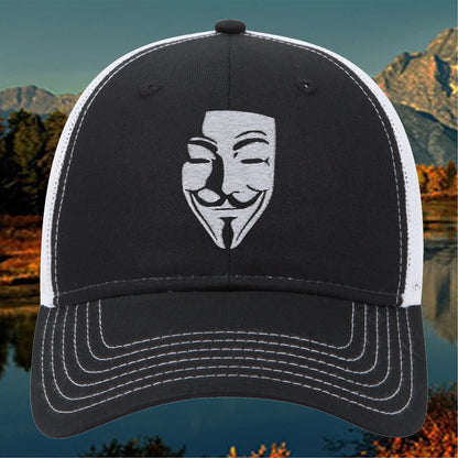 Embroidered V for Vendetta, Anonymous, Guy Fawkes Cap Hat