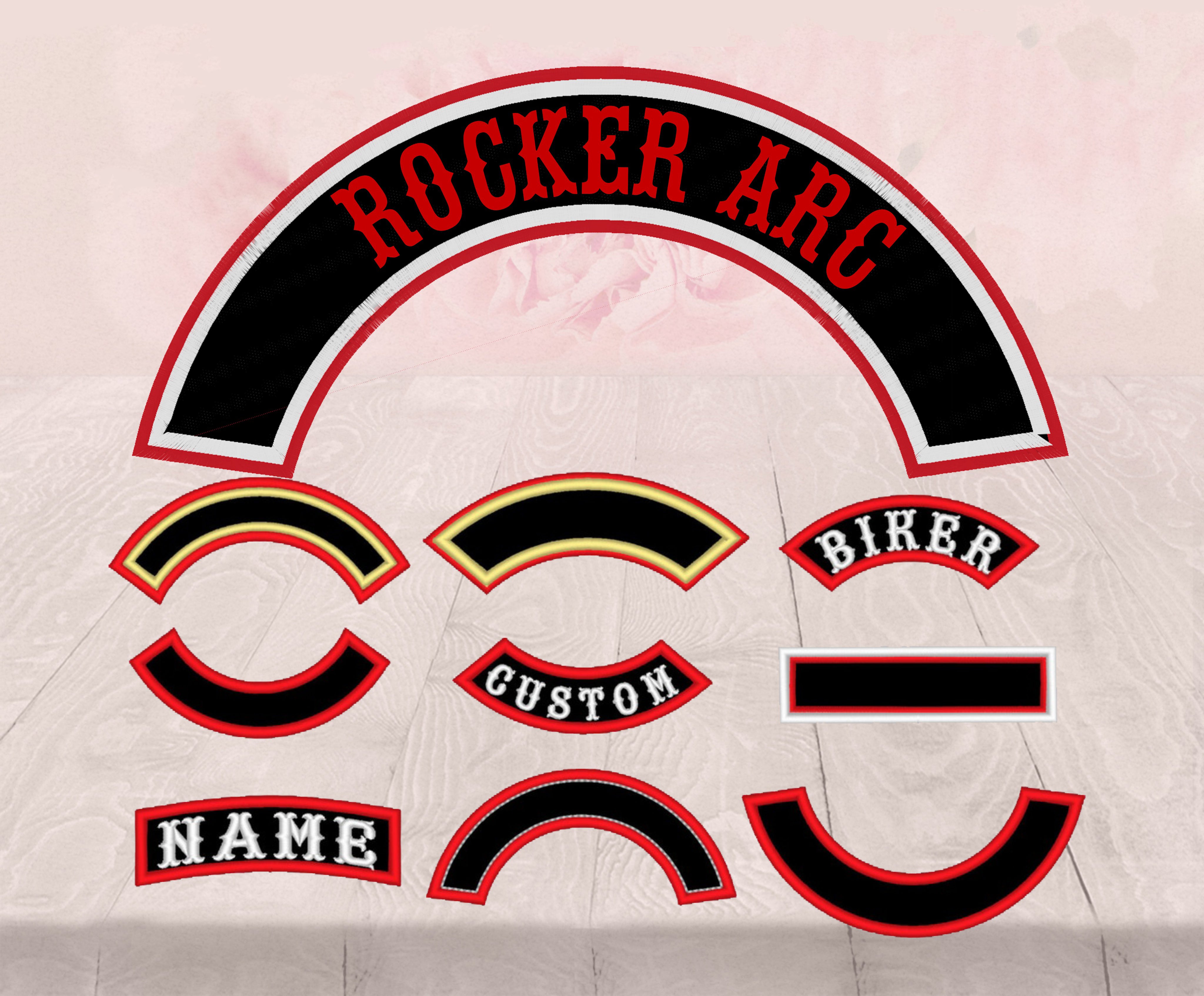 Custom Rocker Biker Scroll, Embroidered patch – Shop With TnT