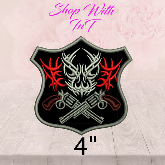 Celtic Guns | Patch Embroidered | Iron On or Sew On