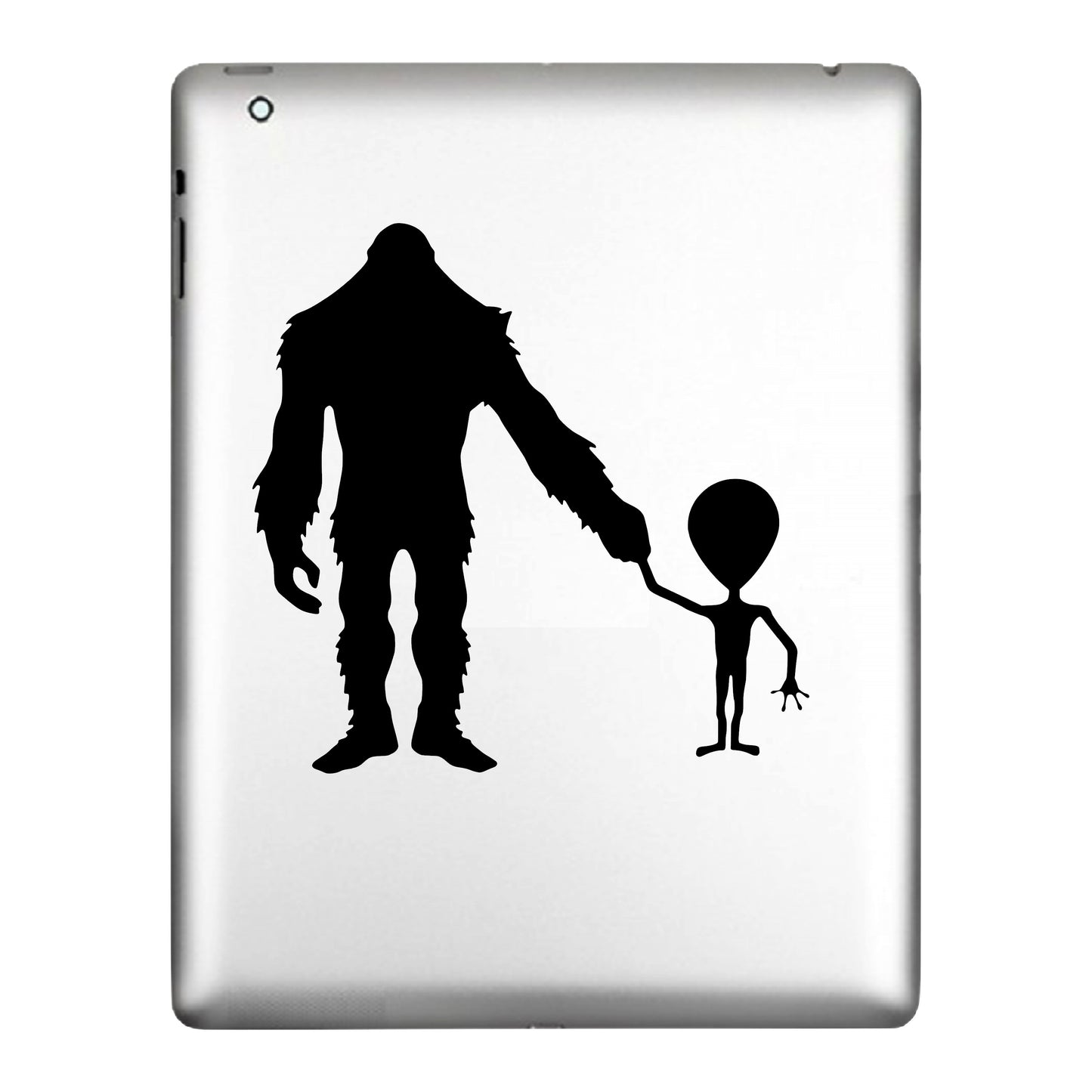 BigFoot Alien Holding Hands, Sticker Decal