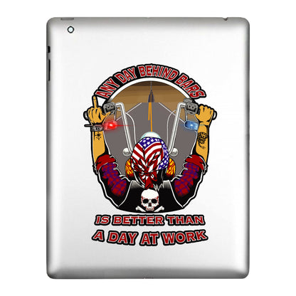 Biker A Day Behind Bars, Decal Sticker