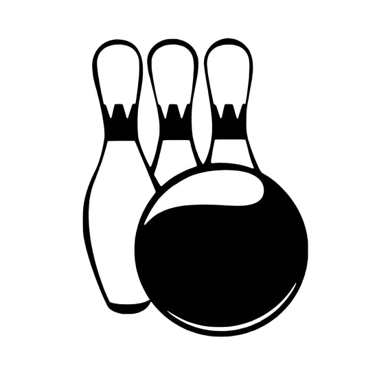 Bowling Ball and Pins, Decal Sticker