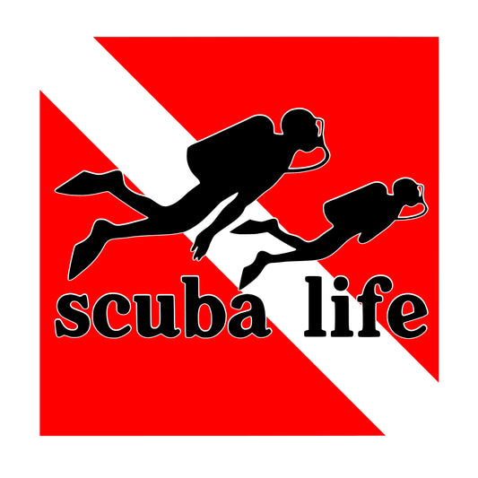 Scuba Life Diver Down, Decal Sticker
