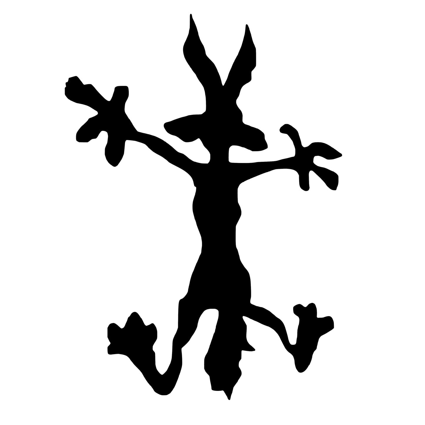 Wylie Coyote Splat, Decal Sticker