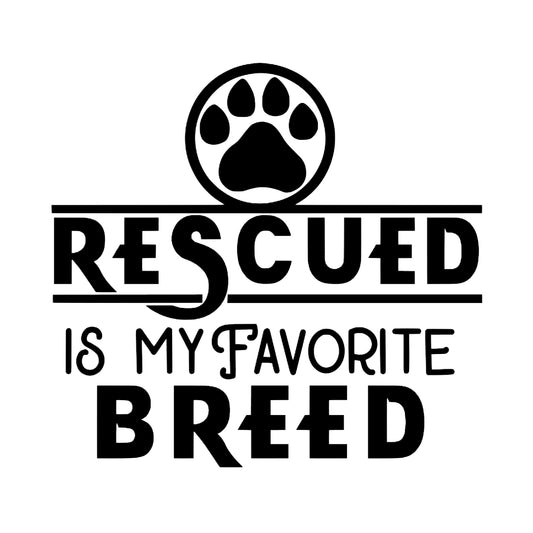 Dog Rescued, Sticker Decal