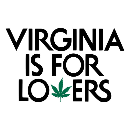 Virginia Is For Lovers, Weed Leaf, Decal Sticker