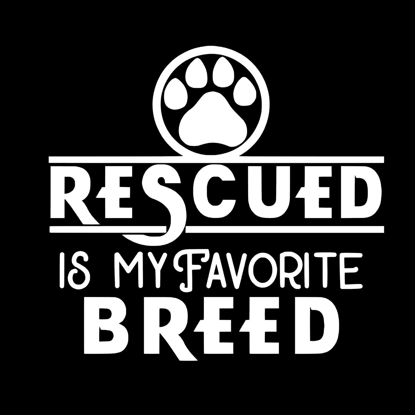 Dog Rescued, Sticker Decal