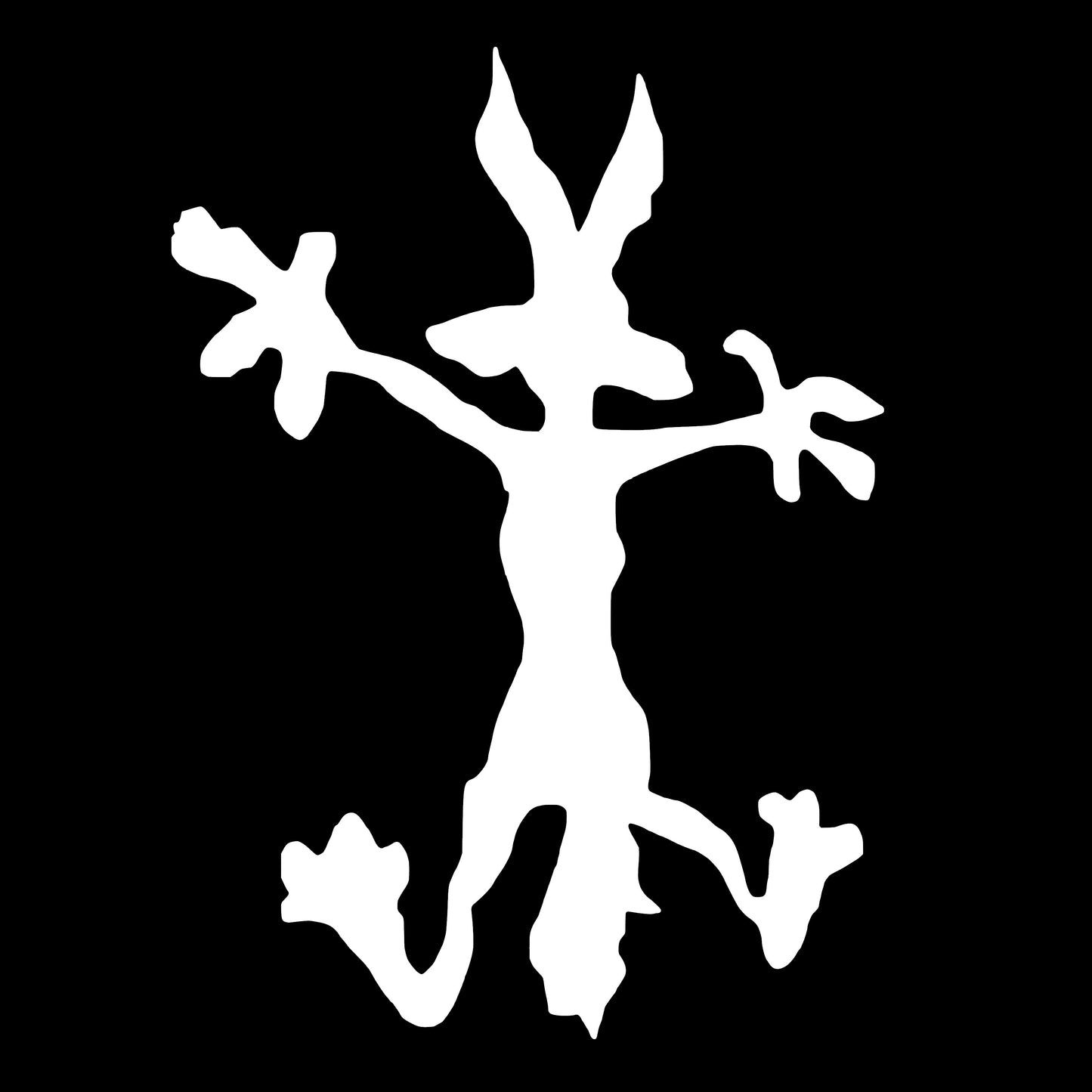 Wylie Coyote Splat, Decal Sticker