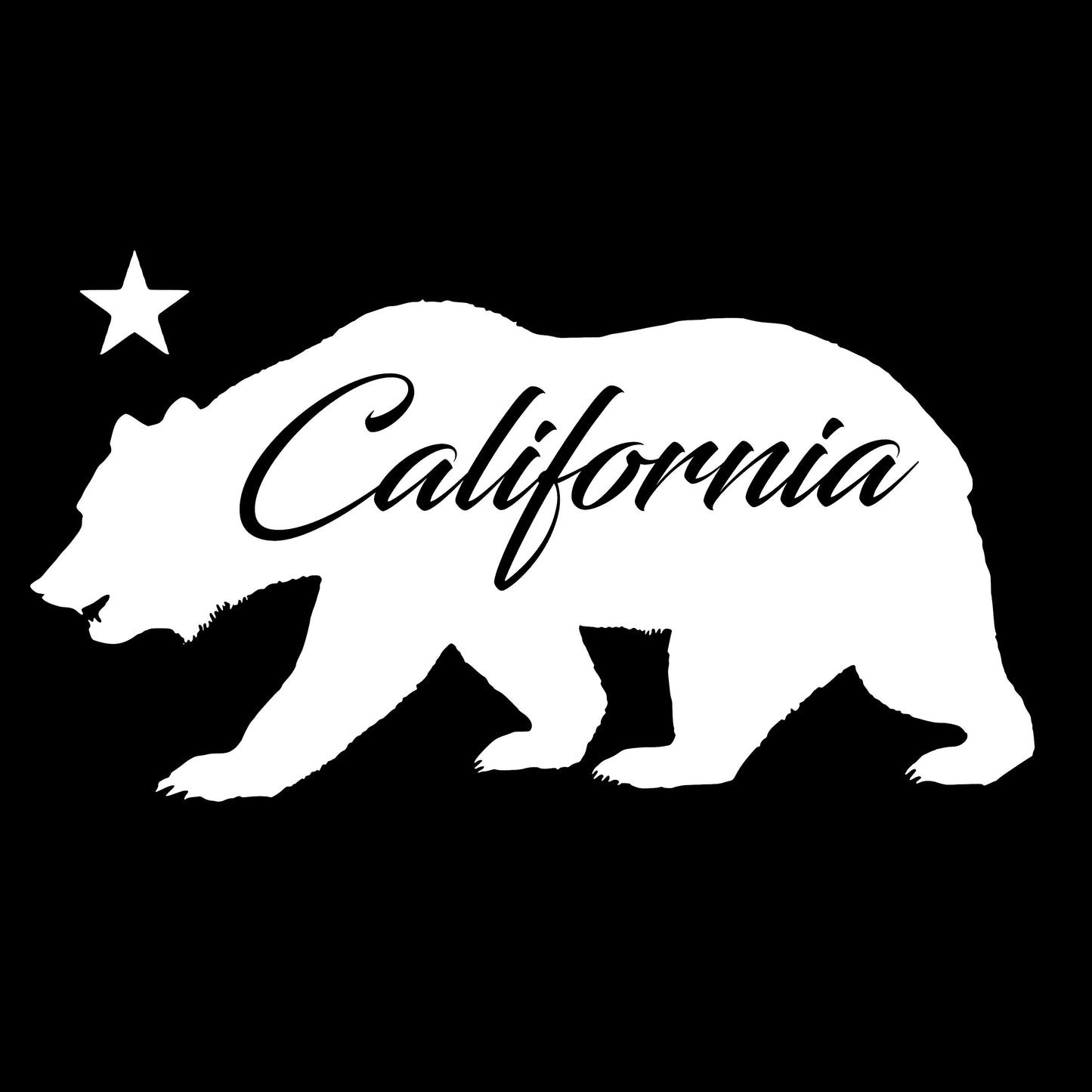 California State Grizzly Bear, Decal Sticker