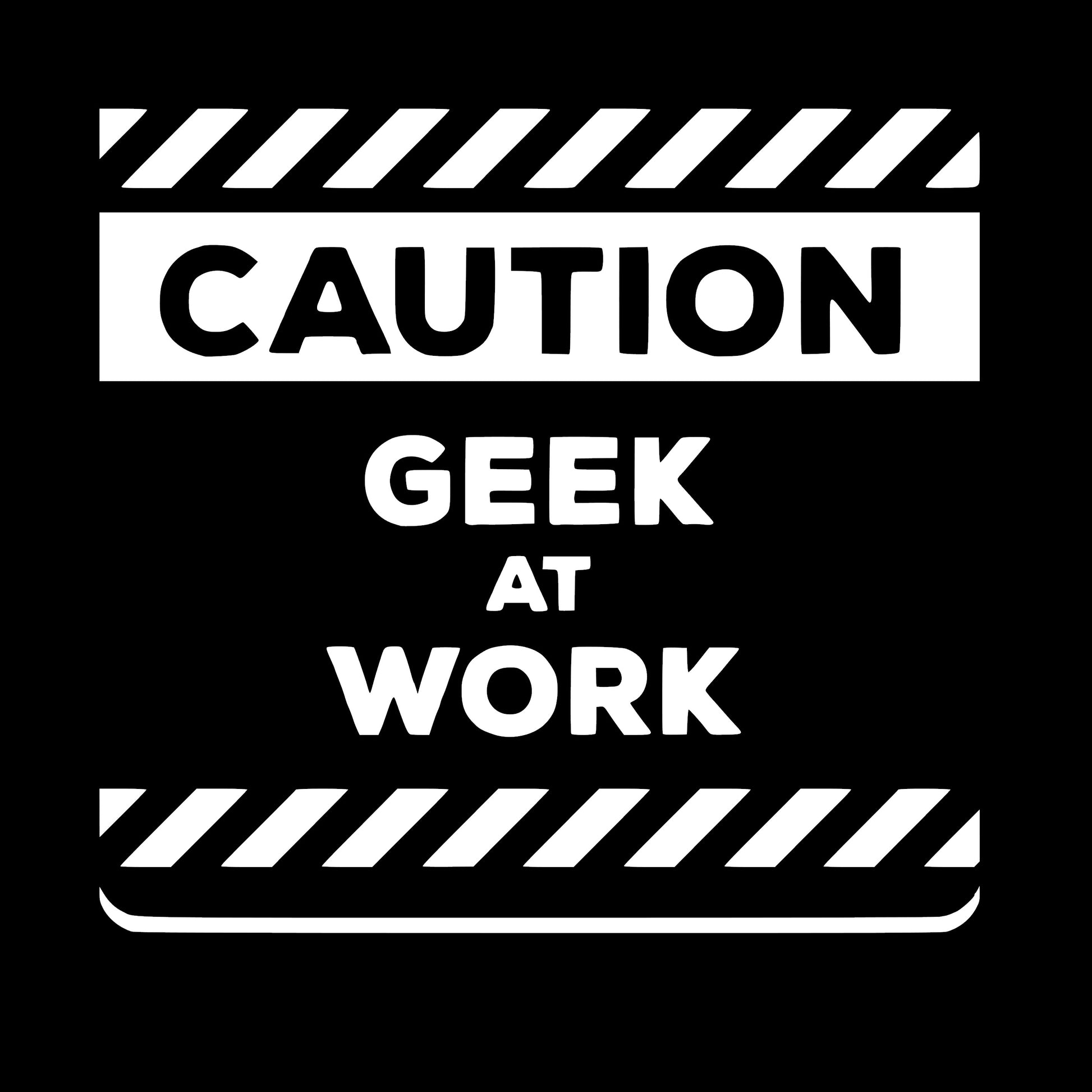 Caution Geek At Work, Decal Sticker.