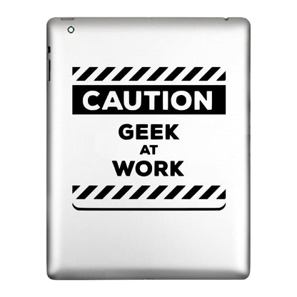 Caution Geek At Work, Decal Sticker.