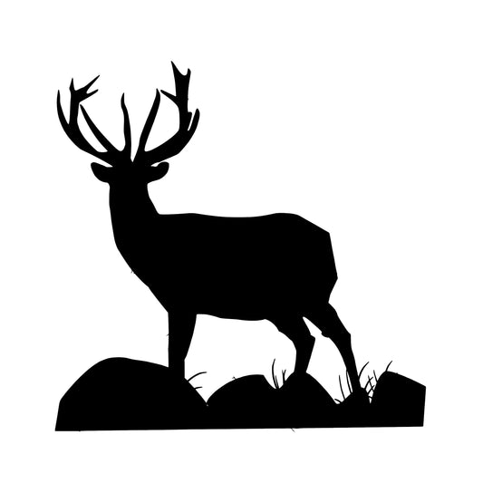 Deer, Elk on rocks, Sticker