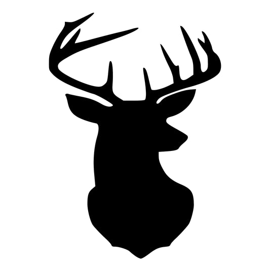 Mounted Deer Head, Hunting, Sticker Decal.