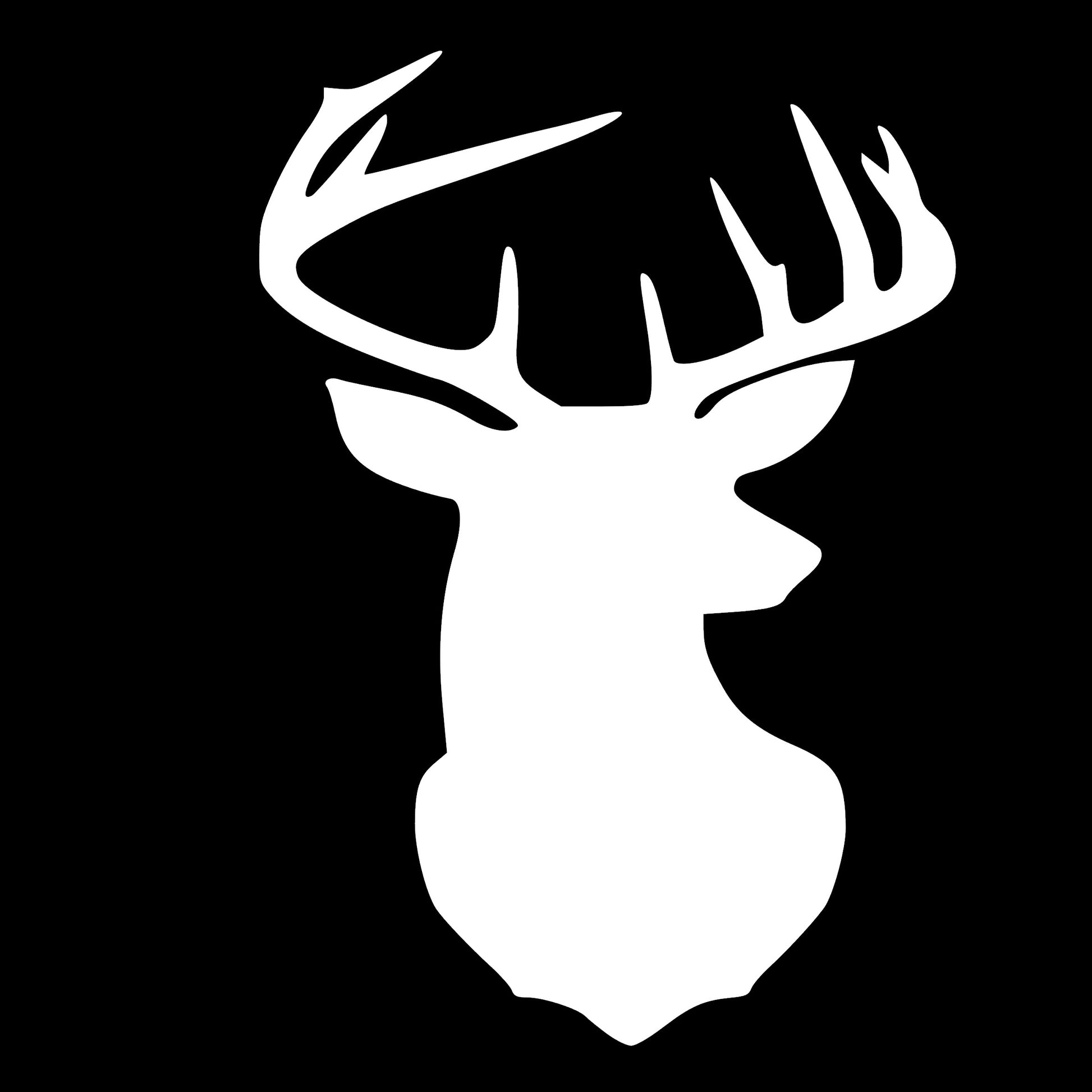 Mounted Deer Head, Hunting, Sticker Decal.