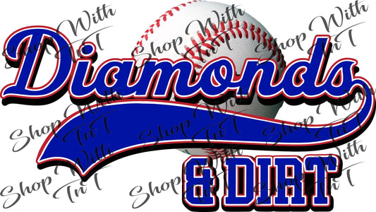 Baseball Softball Diamonds And Dirt | Digital PNG "File Only" Instant Download