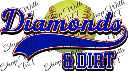 Baseball Softball Diamonds And Dirt | Digital PNG "File Only" Instant Download