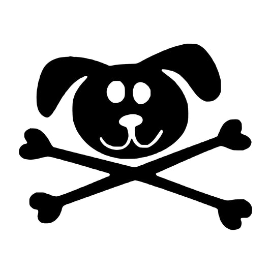Puppy Dog Crossbones, Decal Sticker