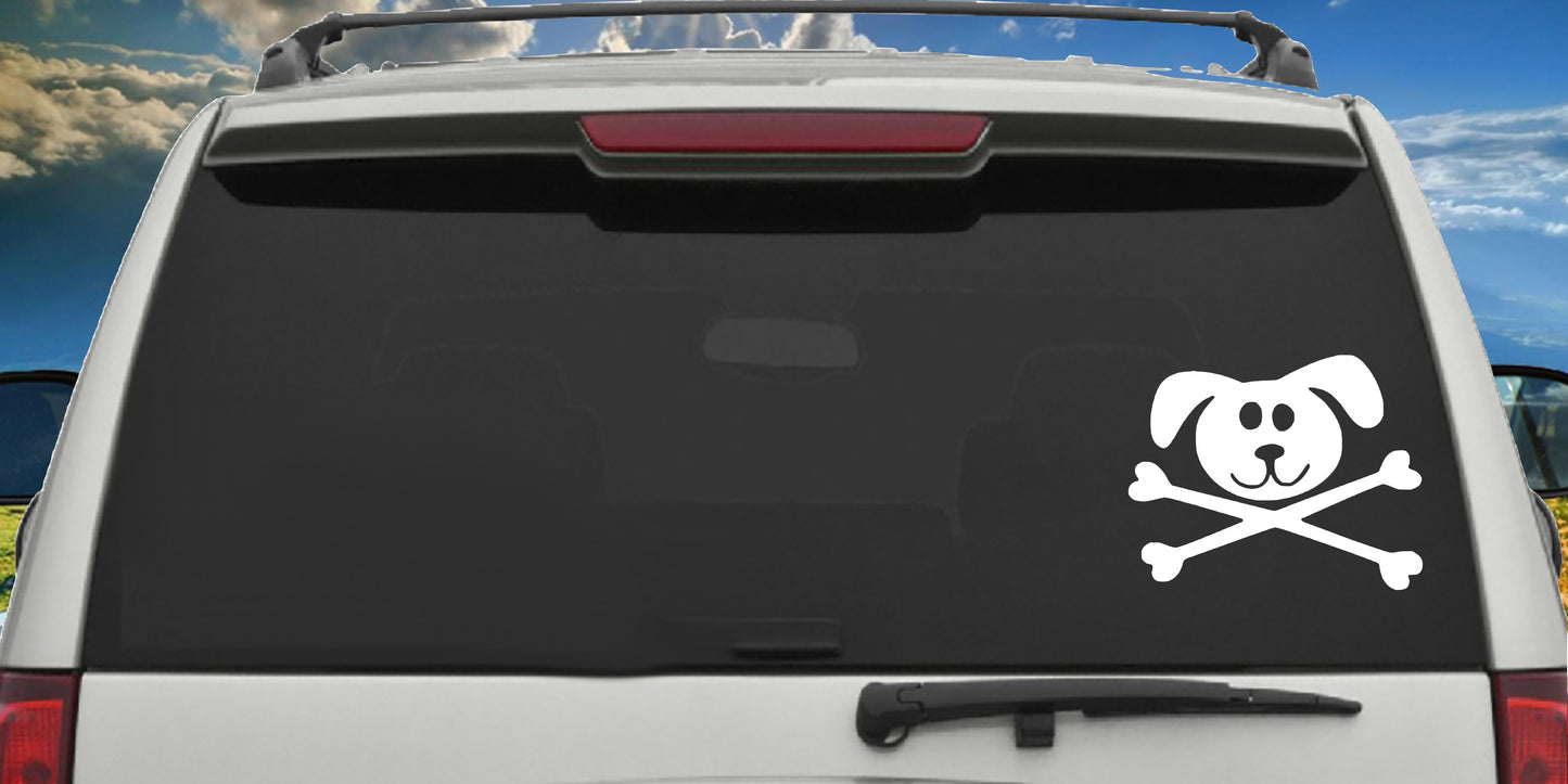 Puppy Dog Crossbones, Decal Sticker