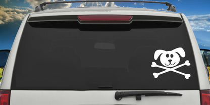 Puppy Dog Crossbones, Decal Sticker
