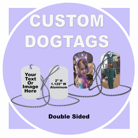 Dog Tags Double Sided | Personal Business, Gift Keepsake, Custom Necklace